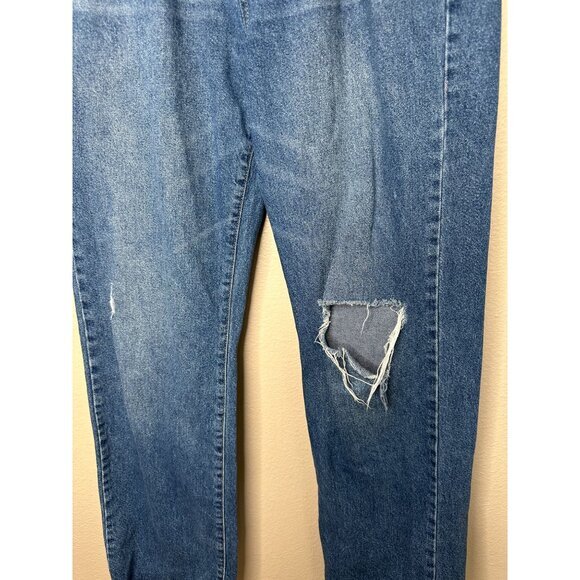 Rsq Womens High Rise Straight Jeans 27 distressed‎ denim straight leg - Picture 2 of 8